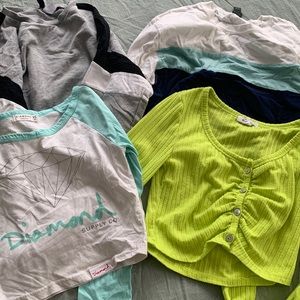 Long sleeve crop tops bundle